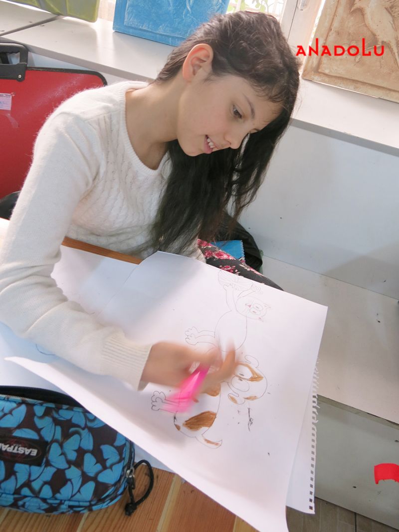 Çocuklarla Karakalem Çalışmaları Adana