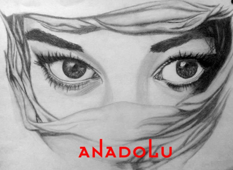 Karakalem Kadın Portre Çizimleri Adana