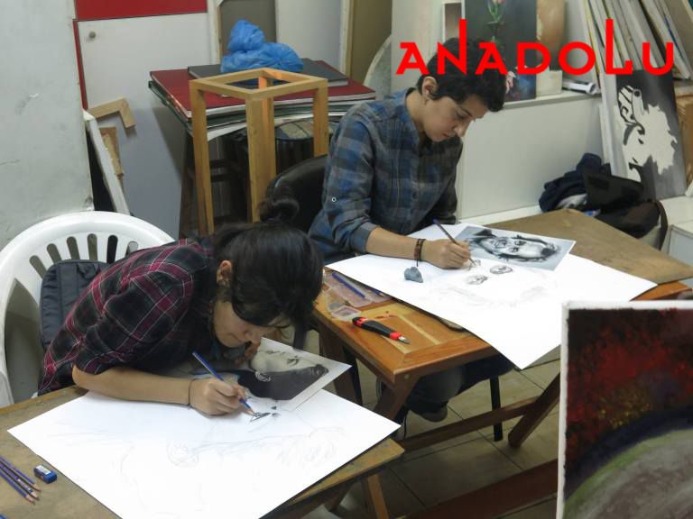 Karakalem Potre Çalışan Çocuklar Adana