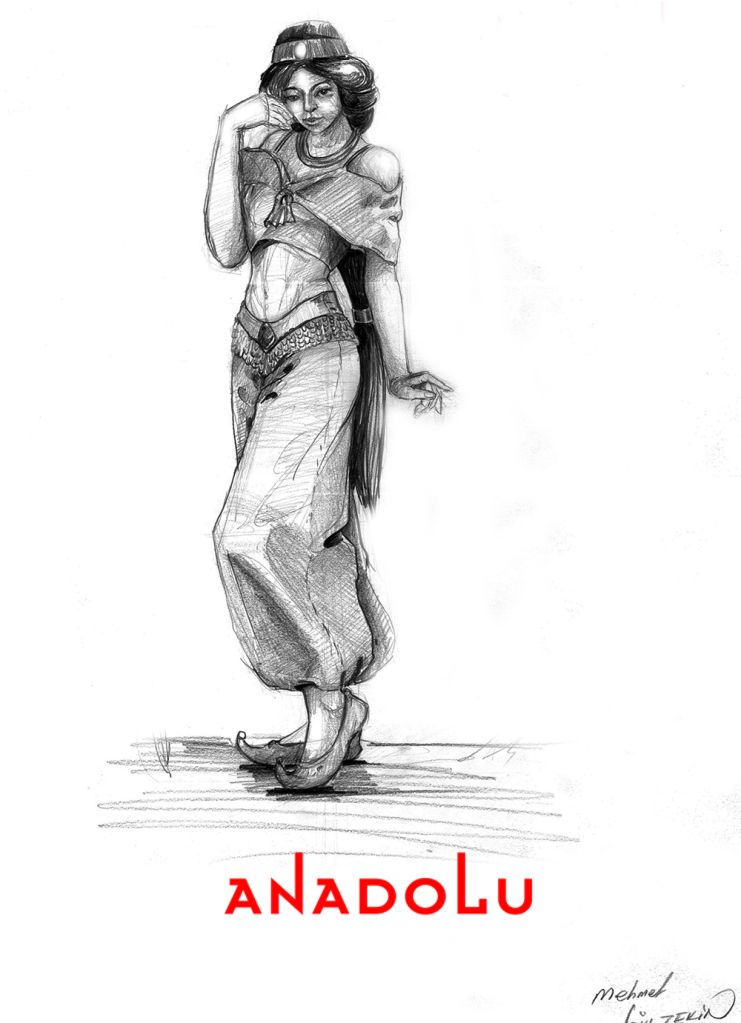 İmgesel Karakalem Kadın Çizimi Adana