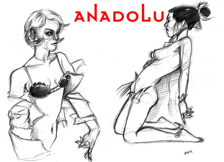 Karakalem Nü Çizimleri Adana