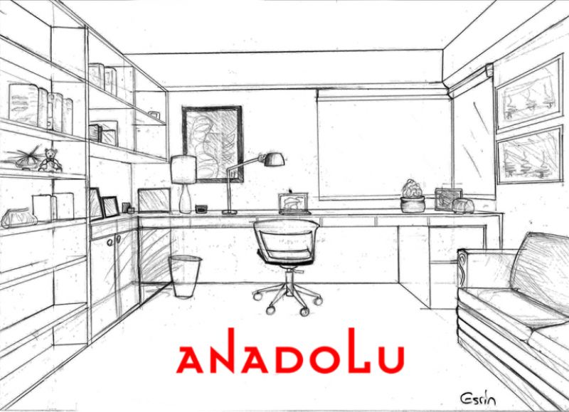 Çalışma Odası Çizim Görselleri Adana